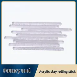 Clay Printing Mud Rolling Tool Transparent Acrylic Wavy Pattern Rolling Pin DIY Embossed Texture Making Polymer Ceramic Tool