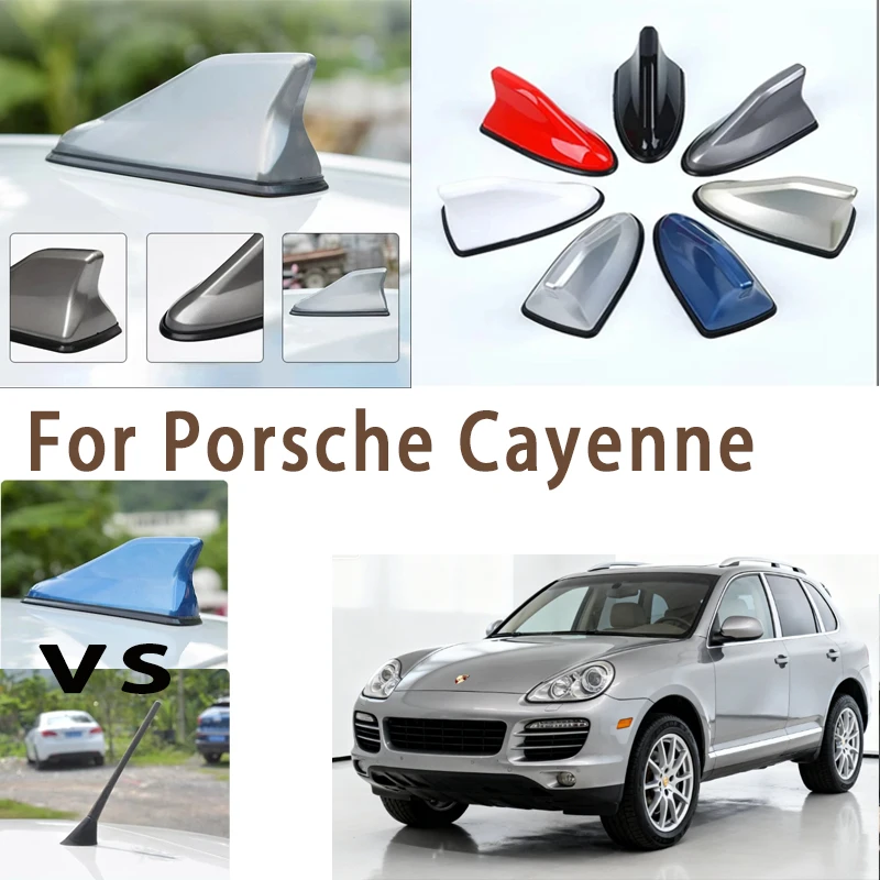 

For Porsche Cayenne Car Roof Top Mount Shark Fin Aerial Antenna Toppers Auto Radio AM FM Antenna Signal Amplifier Aerial