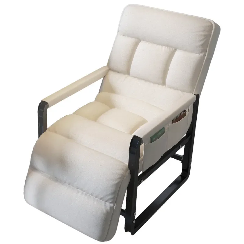 Foldable Recliner Chair for Office Nap Dual Purpose Computer Seat with Adjustable Backrest Space Saving Lounge Furniture