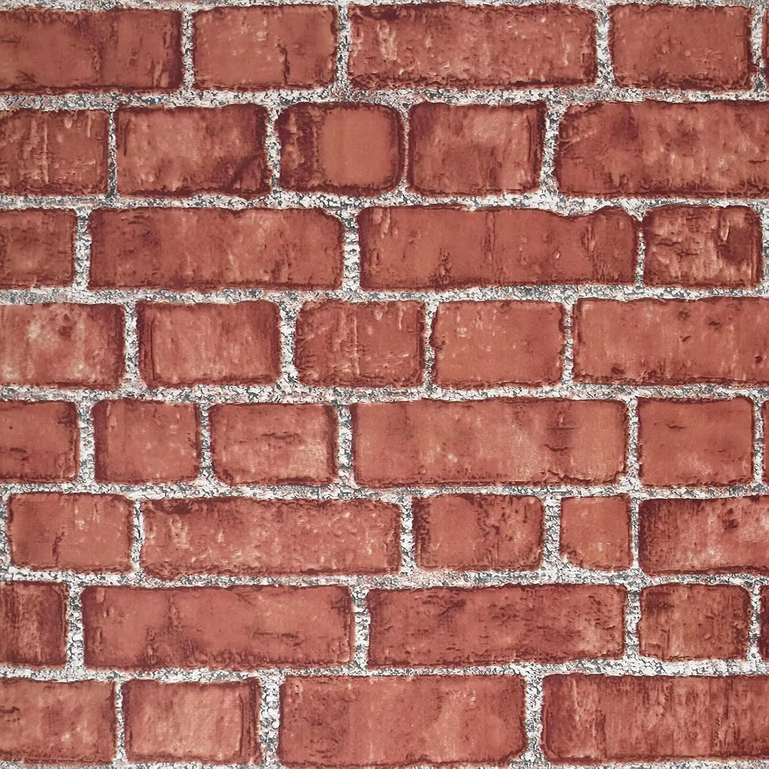 

Red Brick Wallpaper Peel and Stick Contact Paper 18in x 787in Faux 3D Self Adhesive Removable for Fireplace Backsplash