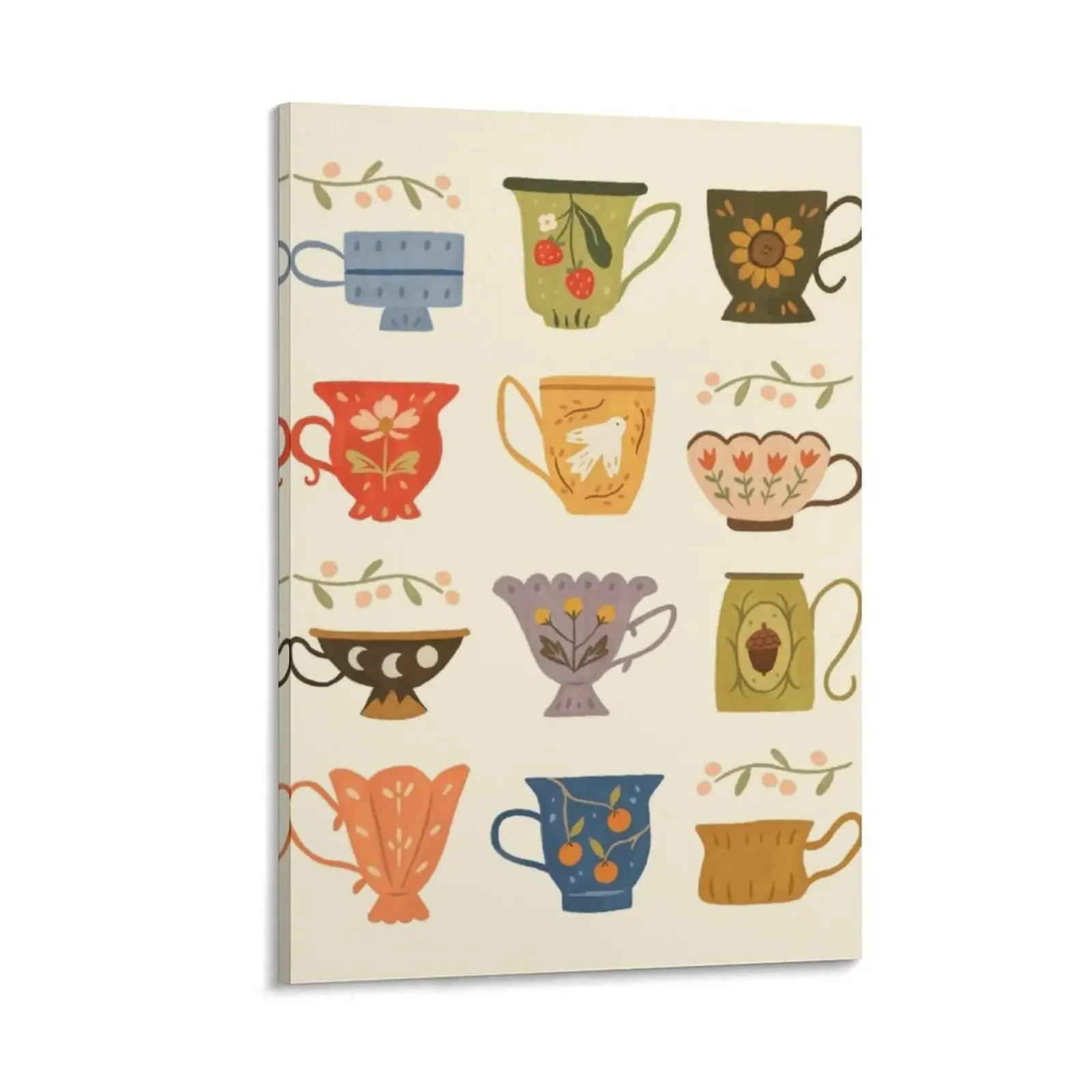 

Teacup Collection Canvas Painting decorative wall poster house decoration wallpapers home decor bedrooms decorations
