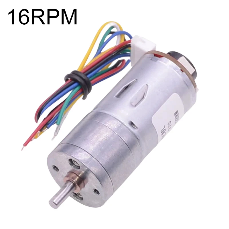 High Speeds DC Gear Motor With Encoder JGA25-370 With Encoder Reduction DC Motor 6V High Torque 9kg.cm DC Gear Motor