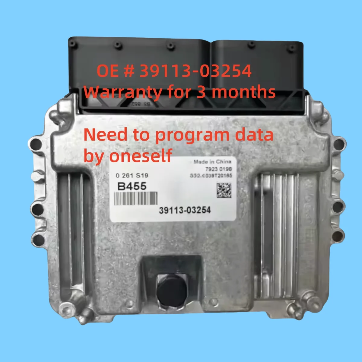 

High quality 39113-03254 0261S19420 MEG17.9.12.1 B455 Control Module ECU ECM for Hyundai Engine