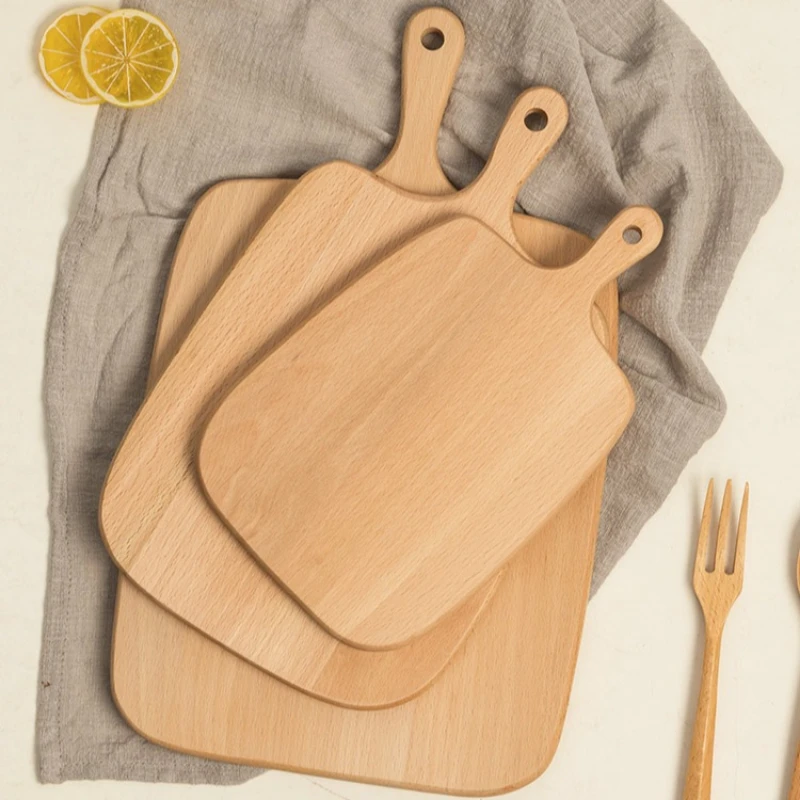 

Wooden Cutting Board with Handle for Fish Cheese Bread Desserts Fruits & Vegetables - Food-Safe Durable & Stylish Design Food