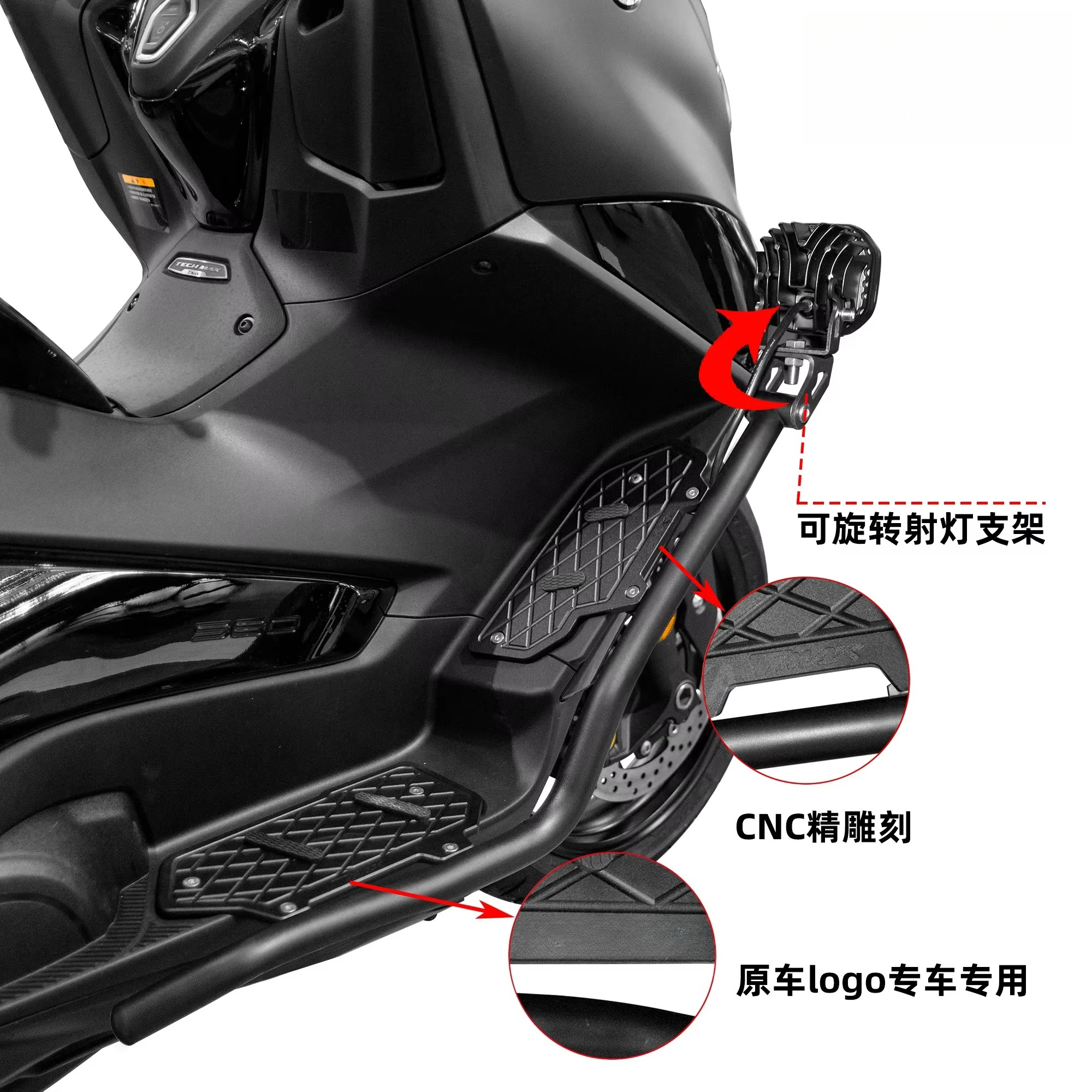 ل TMAX560 2021-2025 دراجة نارية المصد الأمامي الحرس الثقيلة تحطم حماية بار #6