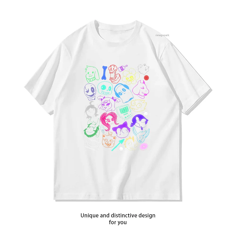Undertale Doodle Mashup T-Shirt woman man summer cotton graphic t shirts Adult streetwear camisetas tops tee Short-sleev
