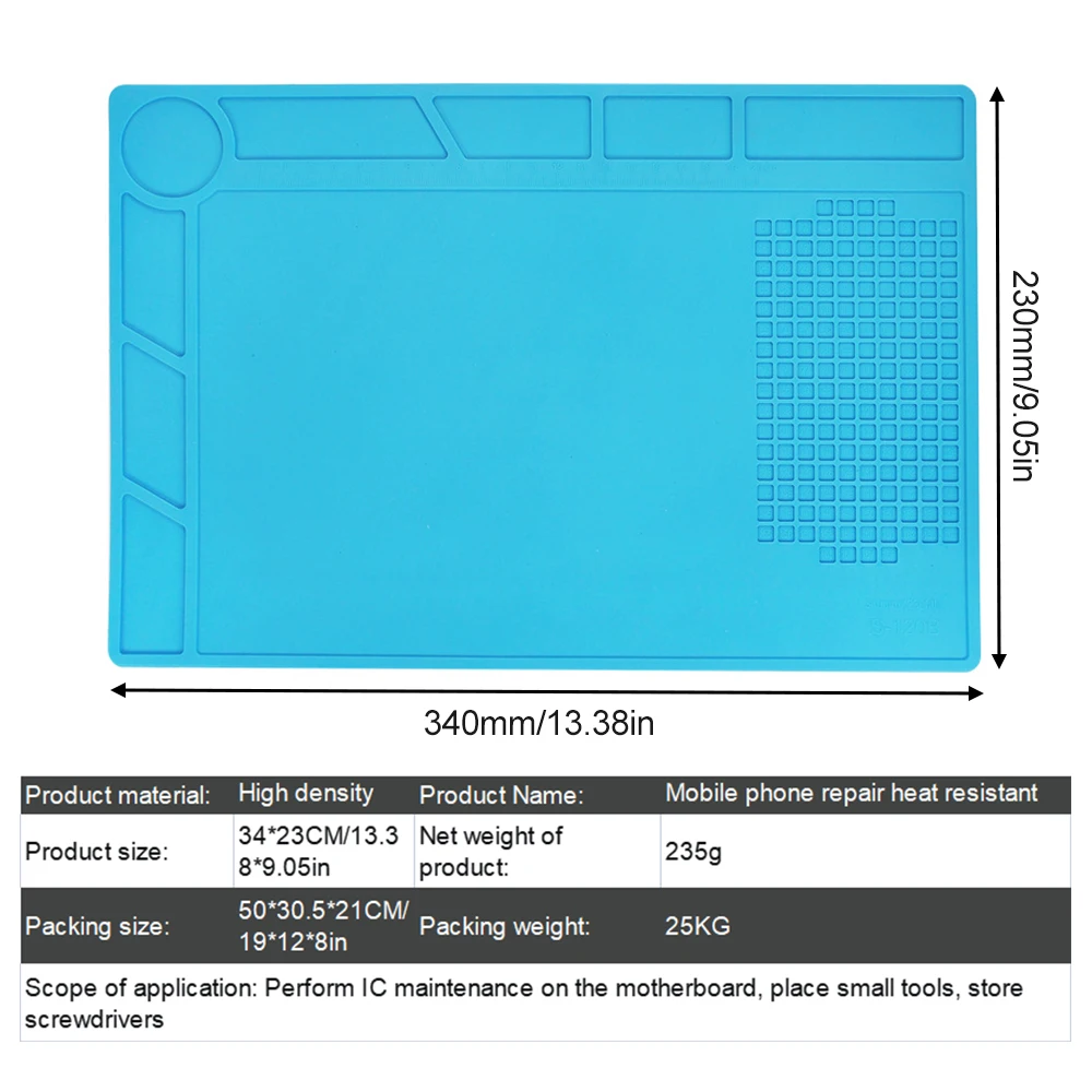 ESD Welding Mat With Magnetic Heat Insulation Working Pad Silicone Soldering Mat Soldering Work Station Pad For Phone Welding