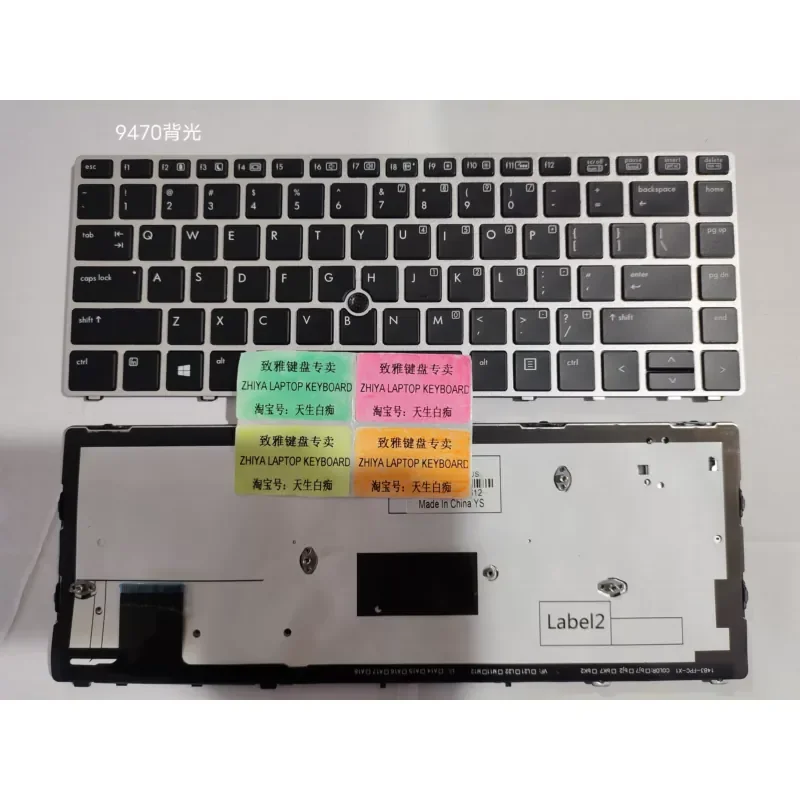 Backlight Keyboard for HP 9470 9470M 9480M 9480 US Layout English Language Pointing Keyboard