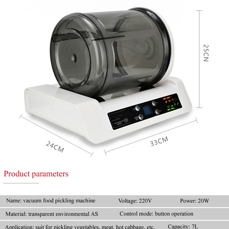 220V 20W Electric Vacuum Food Pickling Machine Meat Salting Machine Marinator Shipping