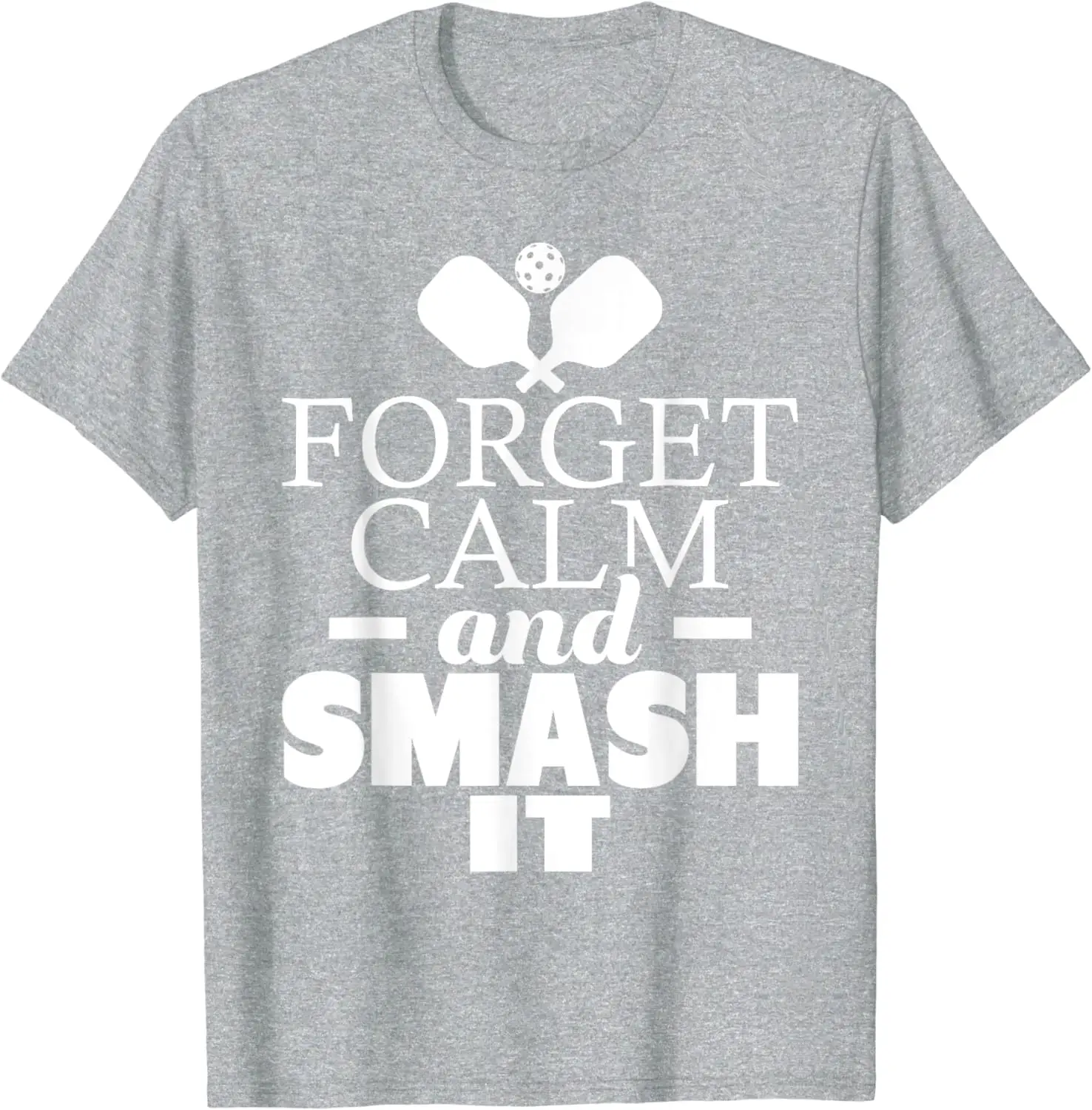 Forget Calm and Smash It Funny Pickleball Player Paddleball T-Shirt Vintage Classic Fashion Streetwear O-neck Short-sleev Cotton image 3