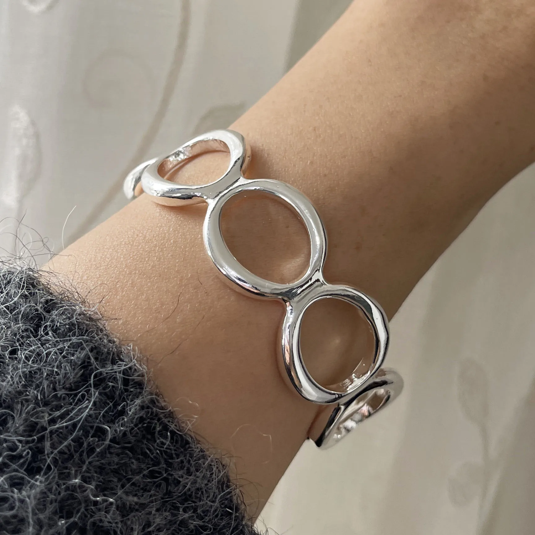 925 Sterling Silver Bracelets for Women Men String Accessories Trend Hollow Circle Pendant Party Jewelry Gift