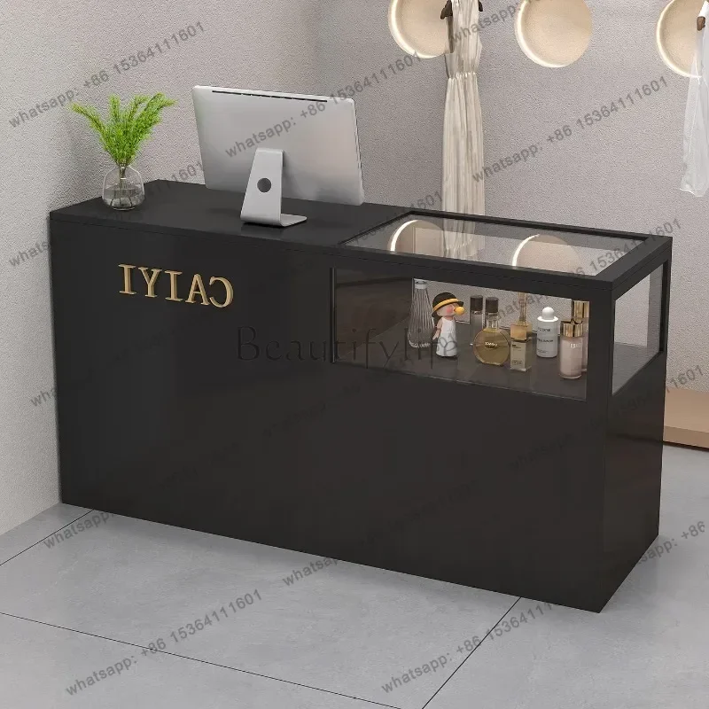 ld Corner Salon Reception Desks Simple Minimalist Design Bar Hotel Shop   Display Small Mostrador Office Furniture