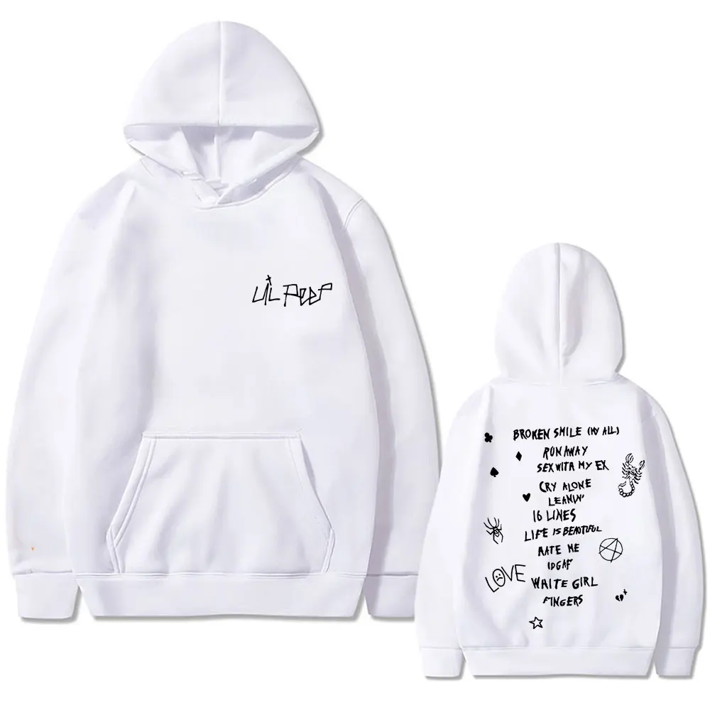 Hot Famous Rapper Lil Peep Come Over When You're Sober Graphic Hoodie Men's Fashion Sweatshirt Men Hip Hop Oversized Tracksuit