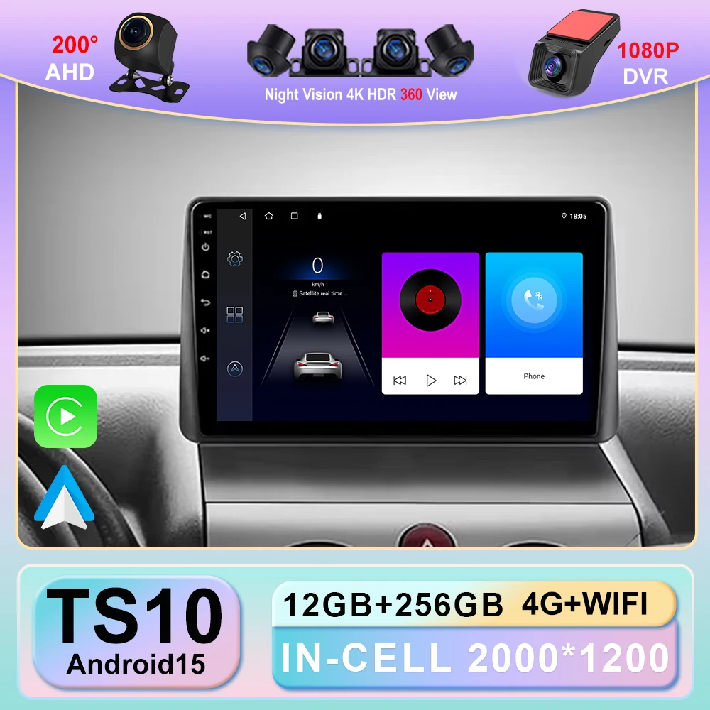 Wireless Carplay For Peugeot Partner 1 2002 - 2008 Android Auto GPS Navi Car Radio Multimedia Player Bluetooth WiFi DSP Stereo