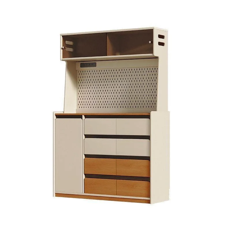 Solid wood dining side wine cabinet integrated, set high cabinet