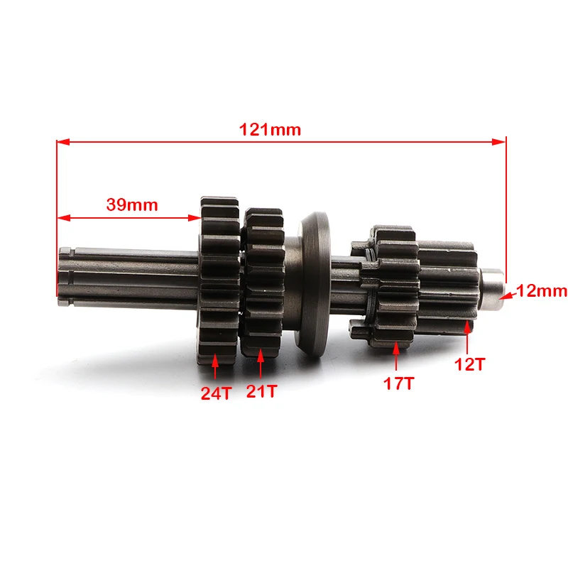 Lifan 125 gearbox assembly transmission main and countershaft, suitable for lf 125cc horizontal engine parts