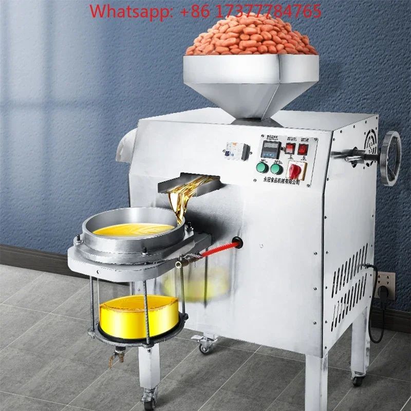 Commercial oil press YG60 peanut walnut hot and cold double pressing stainless steel intelligent temperature control oil pressin