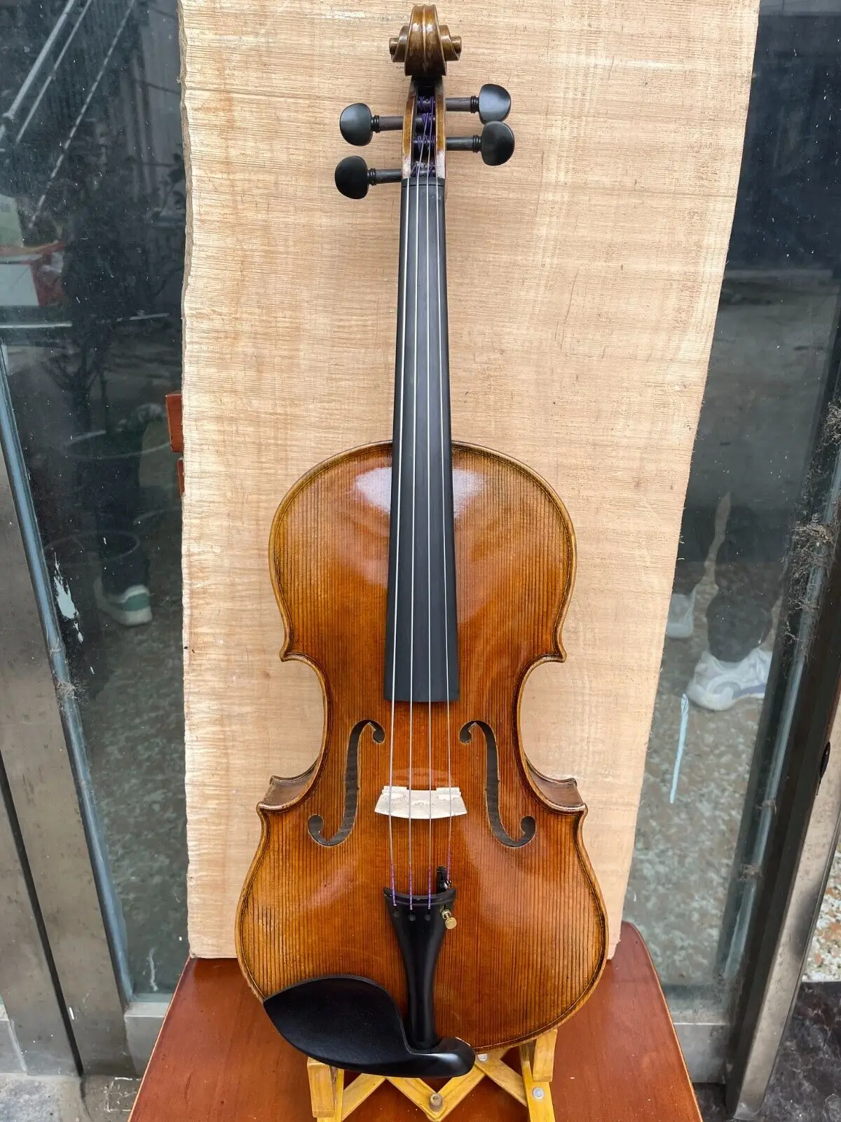 16.5 inch Handmade viola Pro nice flame grain and neck rich sound with case