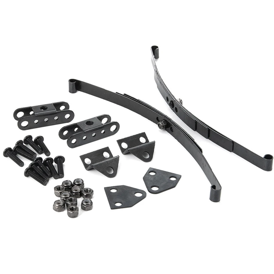 Barra de aço inoxidável com suspensão de mola de folha dura Rock Crawler 1/10 para caminhão axial D90