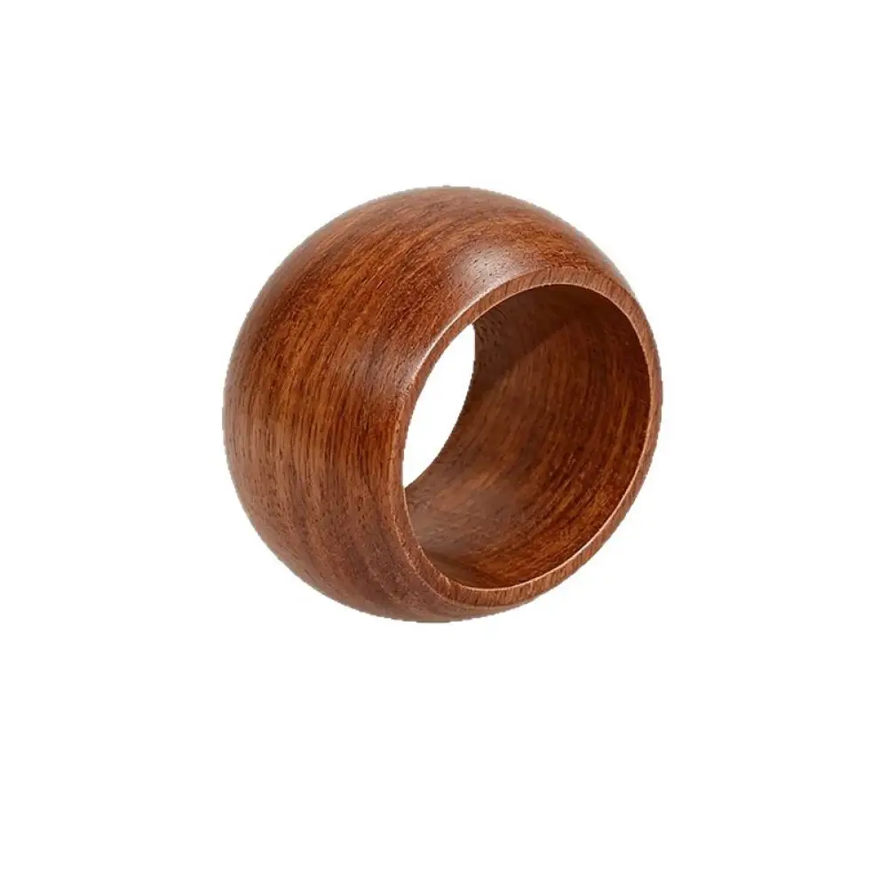Simple Wooden Napkin Ring Natural Texture Napkin Holder For Hotel Table Setting Wedding Decoration Rustic Dining Room Supplies