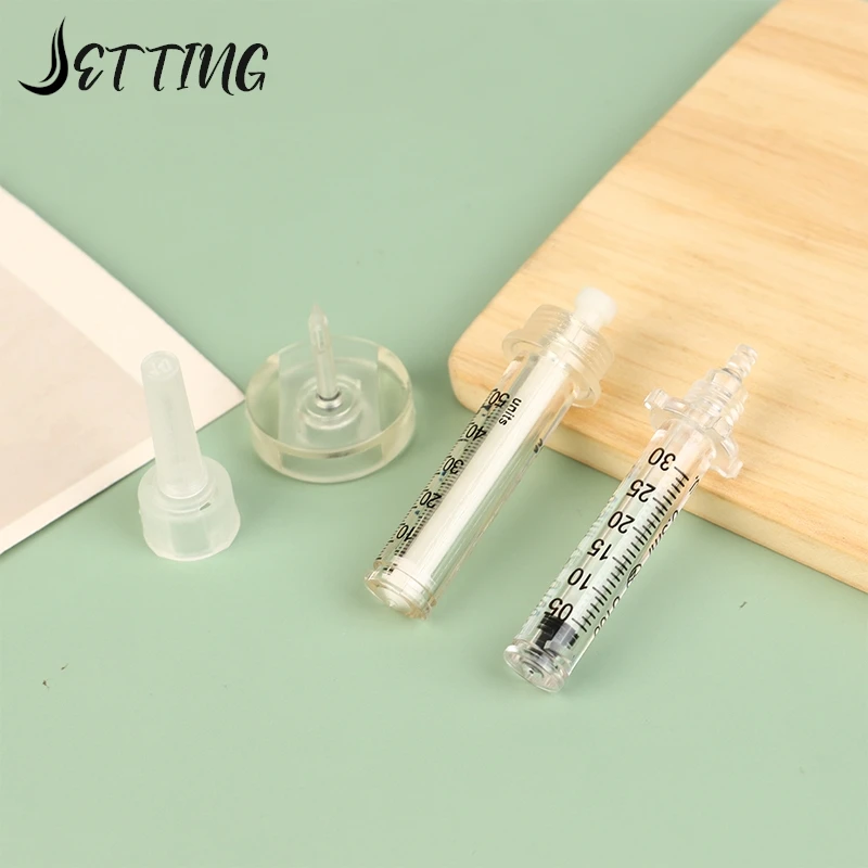 5pcs 0.5ml/0.3ml Disposable Syringe Ampoule Head Needles Sterile Package No Needle Lip Filler Syringes For Hyaluronic Pen