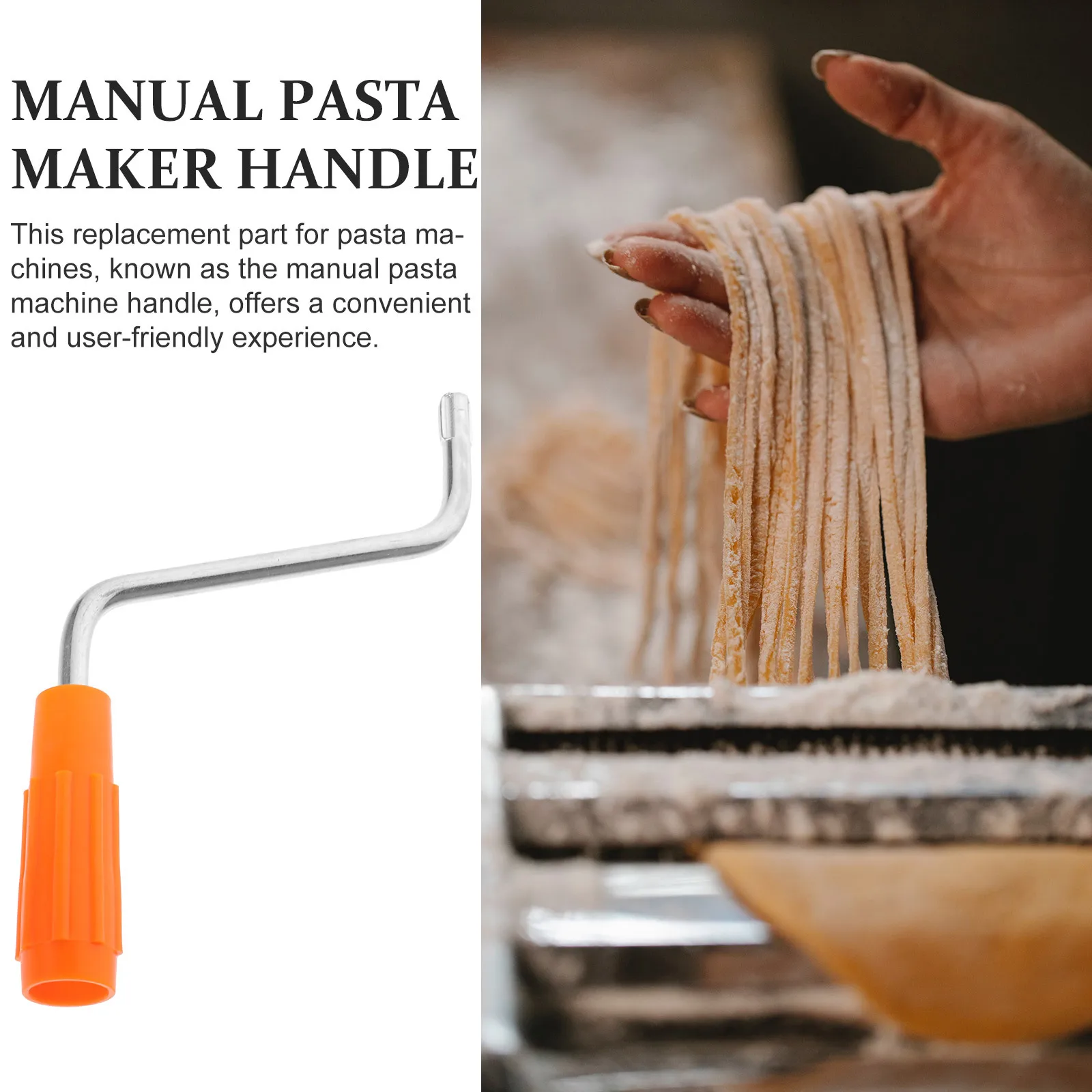 

Pasta Maker Handle Replacement Metal Heavy Duty Pasta Making Machine Part Accessory Handle Replacement