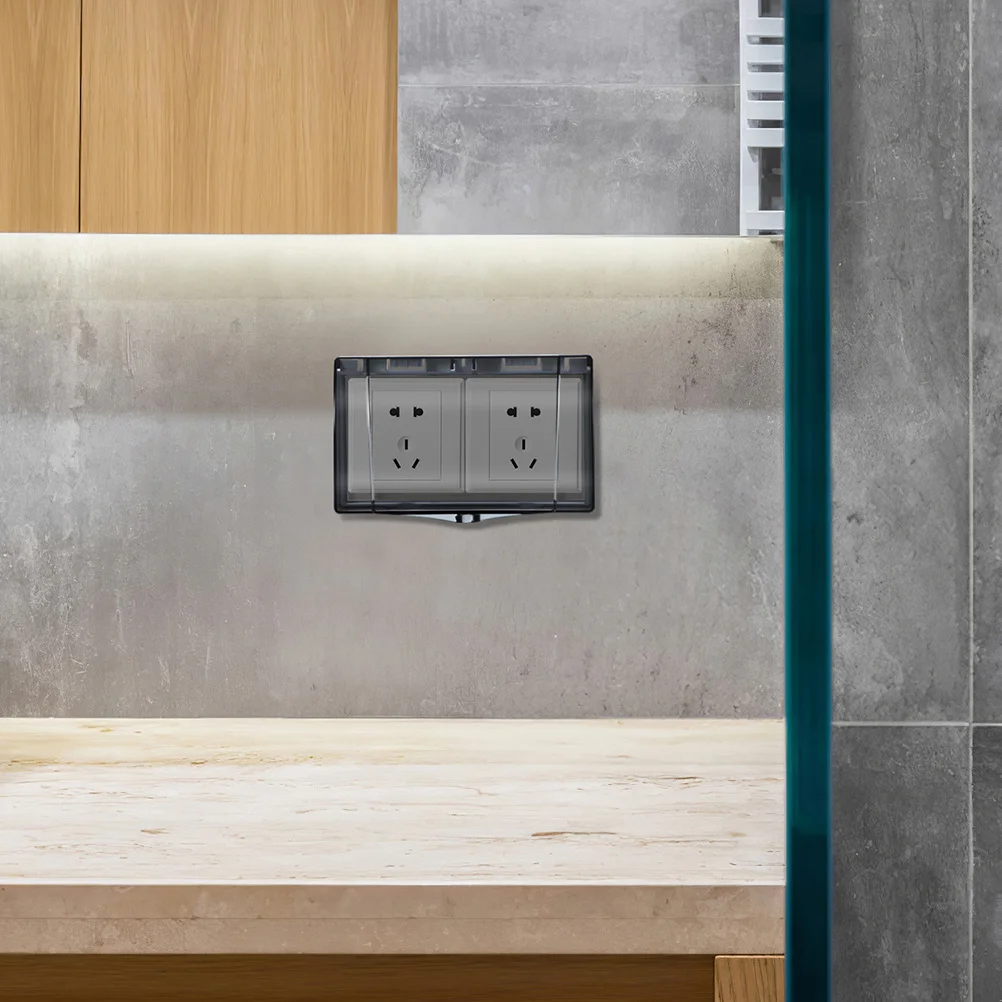 2 stuks waterdichte hoes voor 86 type schakelaar socket dubbele uitgang bescherming doos weerbestendig stofdicht veiligheidsbeschermer voor binnen