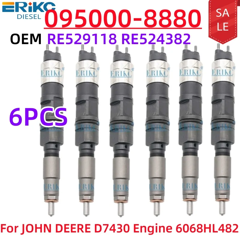 

0950008880 Fuel Injector Assembly 095000-8880 Common Rail injector 095000 8880 For JOHN DEERE D7430 Engine 6068HL482