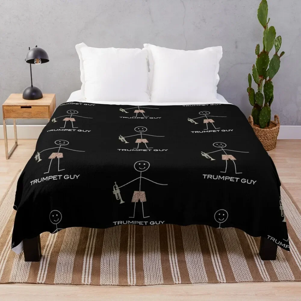 Funny Mens Trumpet Guy Throw Blanket Blankets For Baby Summer Blankets