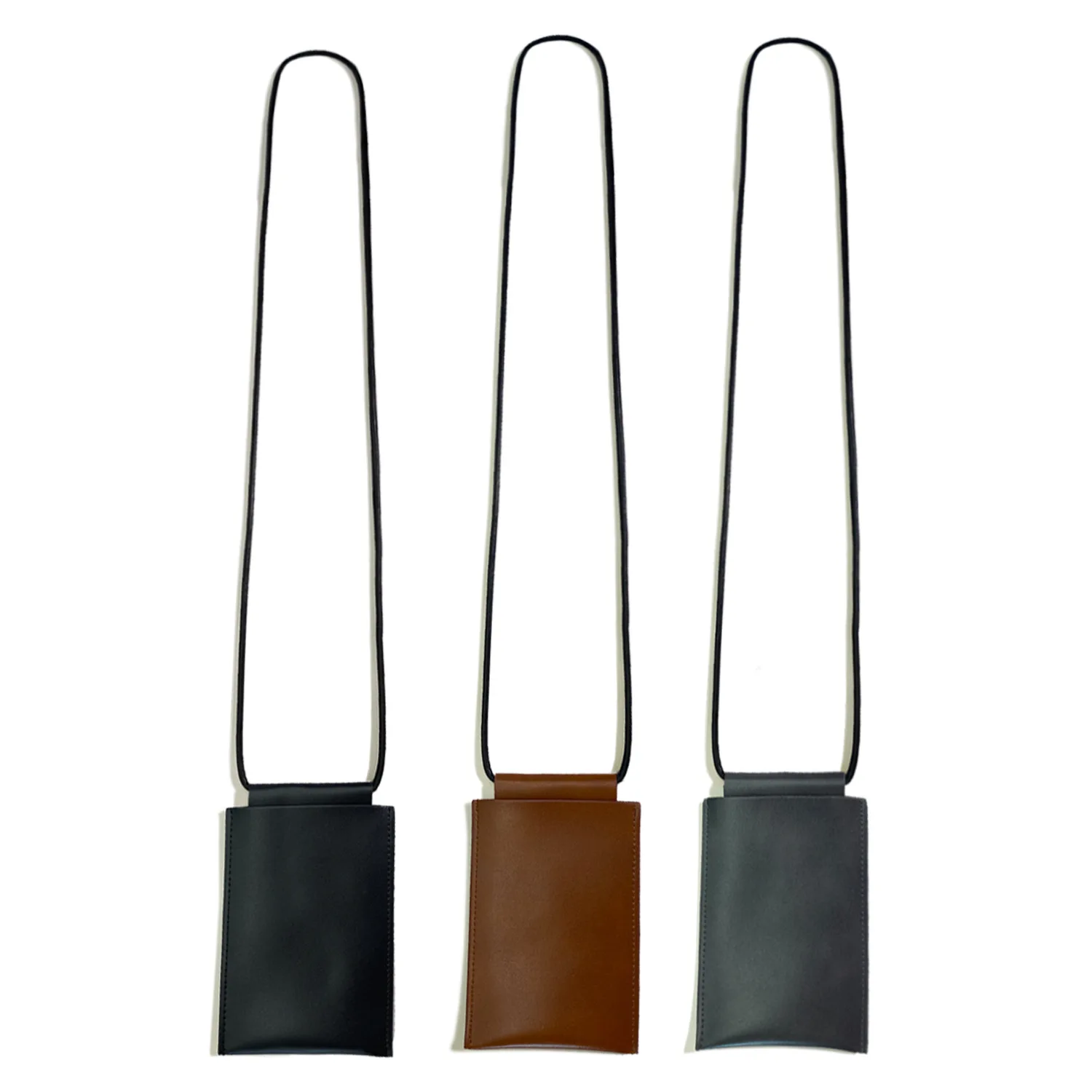 Soft Leather Glasses Lanyard Hanging Neck Clip Glasses Bags Women Man Fashion Portable Eyeglass Case Sunglasses Protection Cover