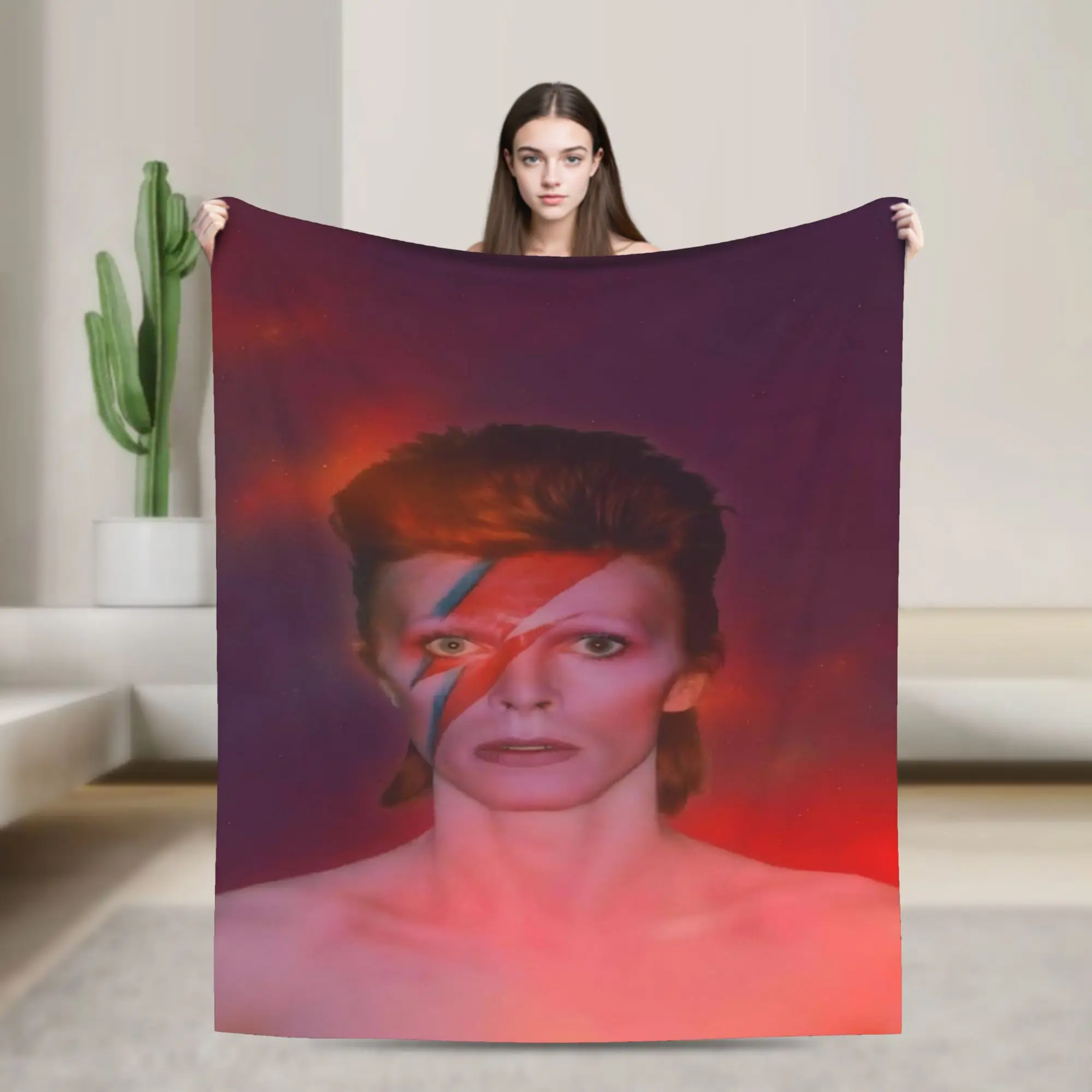 Davides Bowies Blanket Ultra Soft  Throw Blankets for Sofa 50x60 Inch Multi-size Bedspread