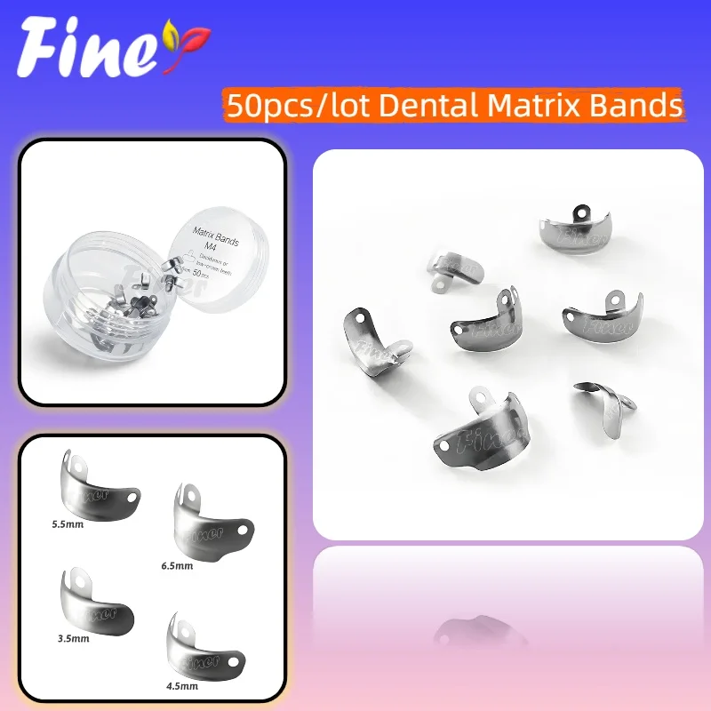 

Finer 50 шт., стоматологическая секционная матричная система, стоматологическая матрица, стоматологические матрицы, стоматологическая матричная лента для стоматологического материала
