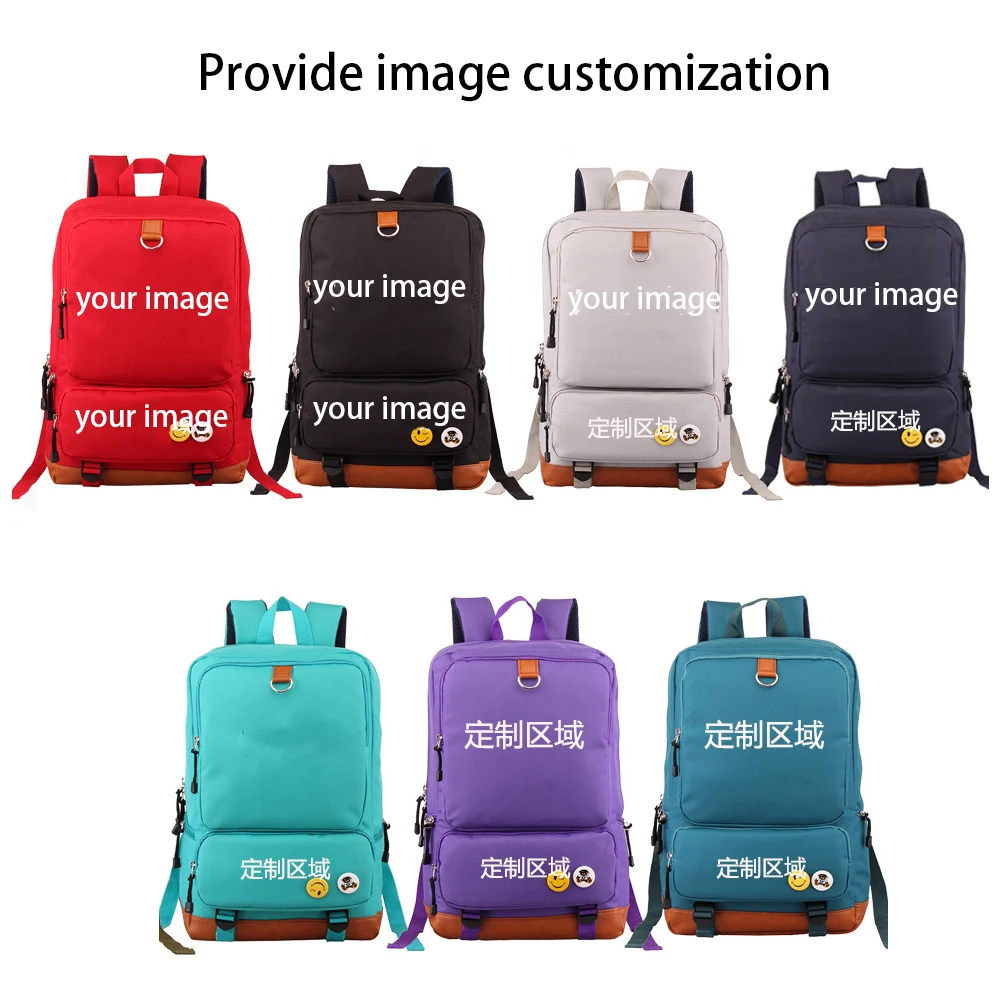 Anime  Printed Pattern Customization Unisex Backpack Big School Travel Bag for Students Teens Laptop Bag Ipad Boys