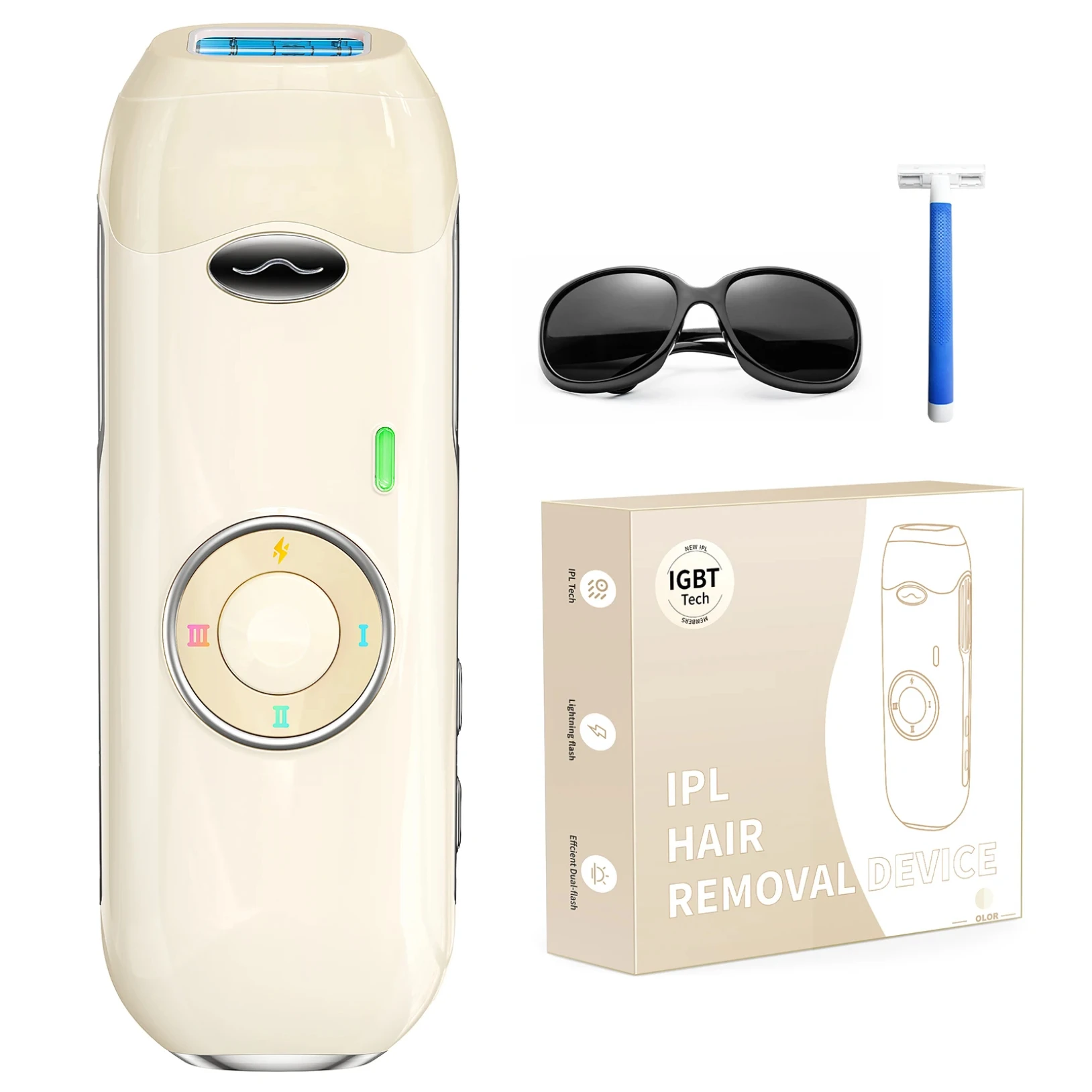 Hair Removal Laser 22J Unlimted IGBT Quick Flashes Painless Epilator Full Body Treament for men women home use