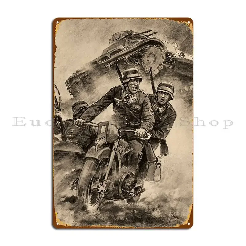 Motorradfahrer Metallschild Poster Küche Rusty Create Club Designs Blechschild Poster