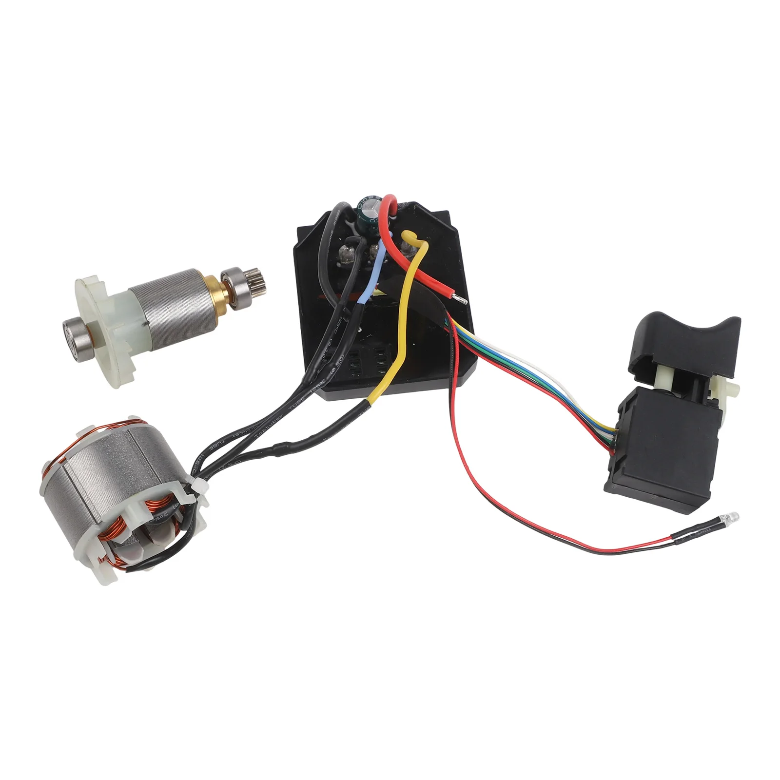Electric Drill Parts Brushless Motor Assembly Electric Drill Switch Replacement Rotor Switch Metal Construction Robust Design