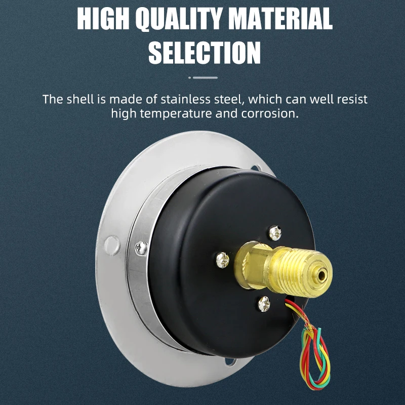 MAIRUIKESI Hot seal 60mm electric contact manometer Pressure Gauges 0...400bar Back Connection With Flange For Oil, Gas, Water