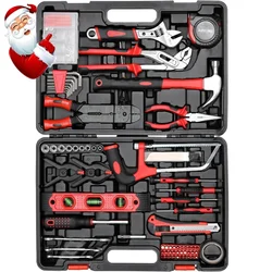 218-Piece Household Tool Kit Auto Repair Tool Set Tool Kits Homeowner Plier, Screwdriver Set Socket Kit and Toolbox Storage Case