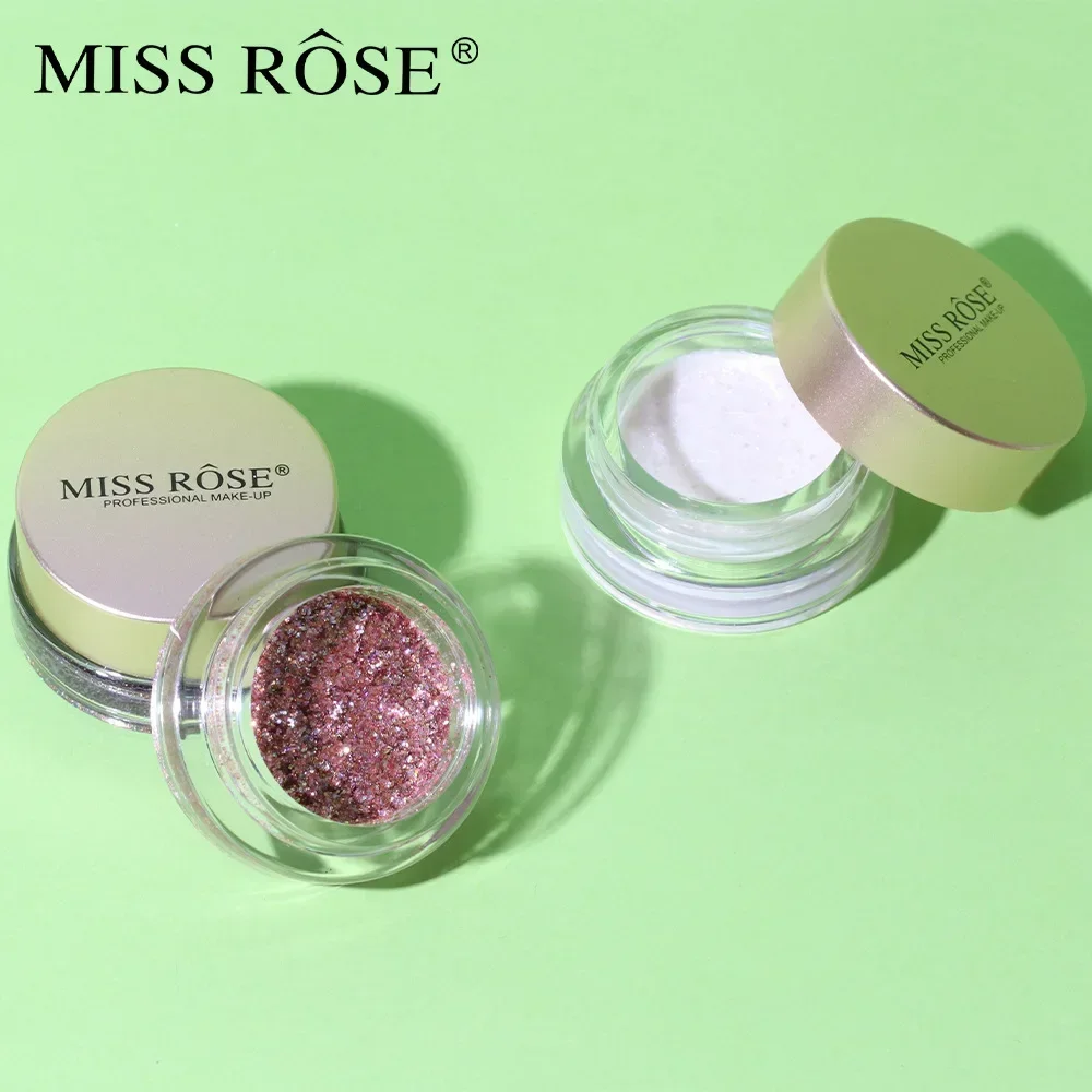 Miss Rose Beauty-sombra de ojos con lentejuelas de diamante de larga duración, maquillaje resistente al agua, brillo metálico, sombra de ojos satinada