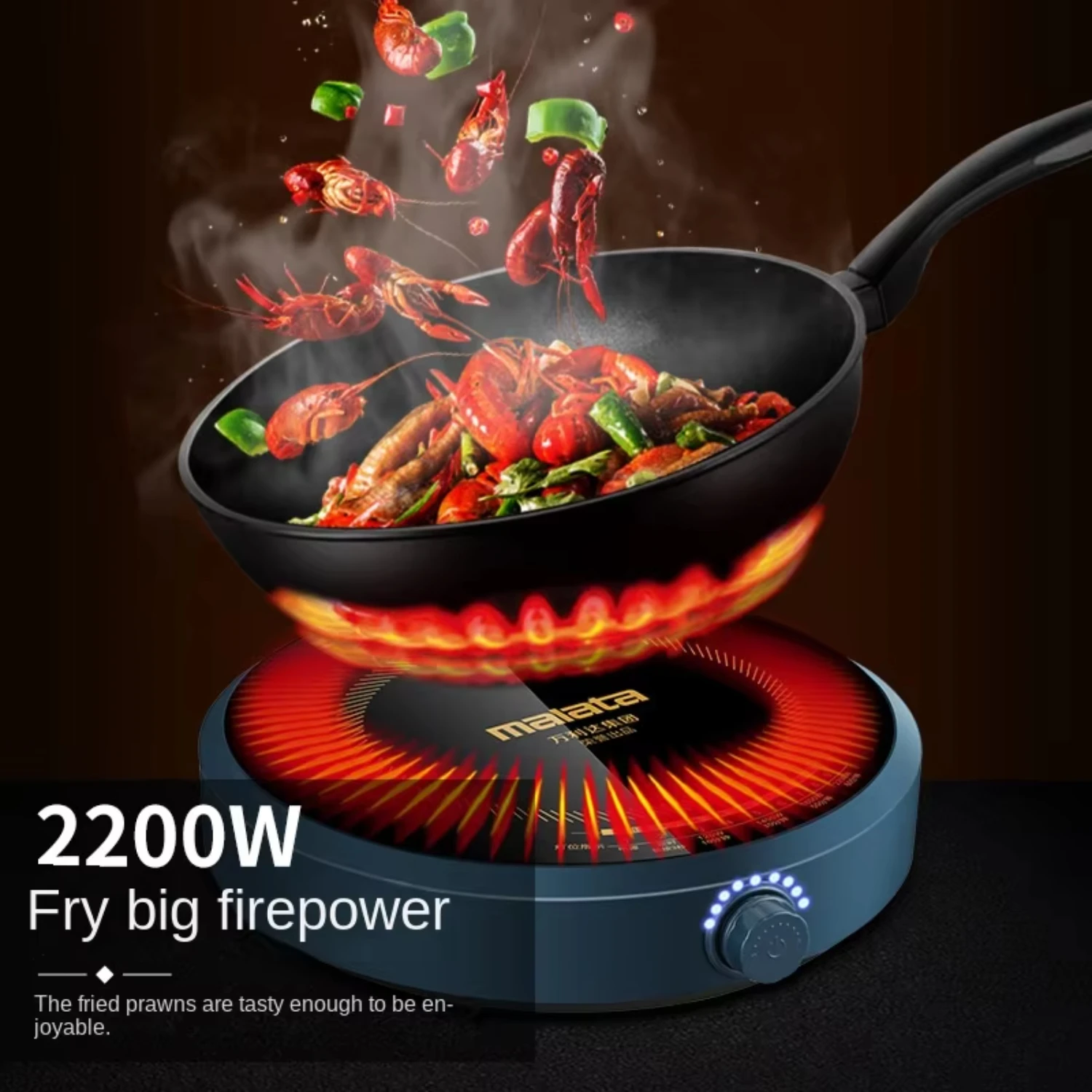 Ceramic Stove  Mini Tea Cooker 2200W High Power Induction Cooktop Round Induction Cooker Kitchen Appliances