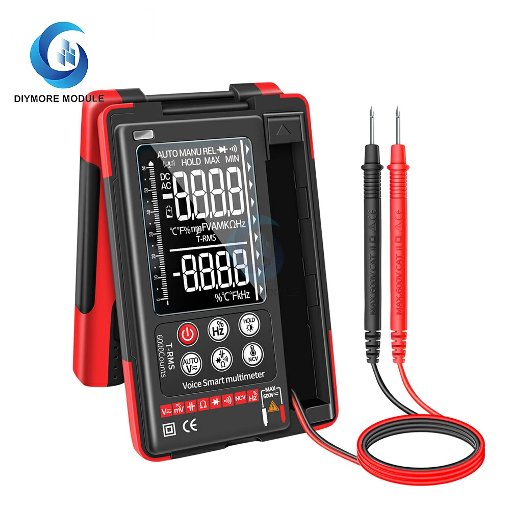 Q60 Multimeter Digital Multimeter Cerdas Tahan Bakar Presisi Tinggi