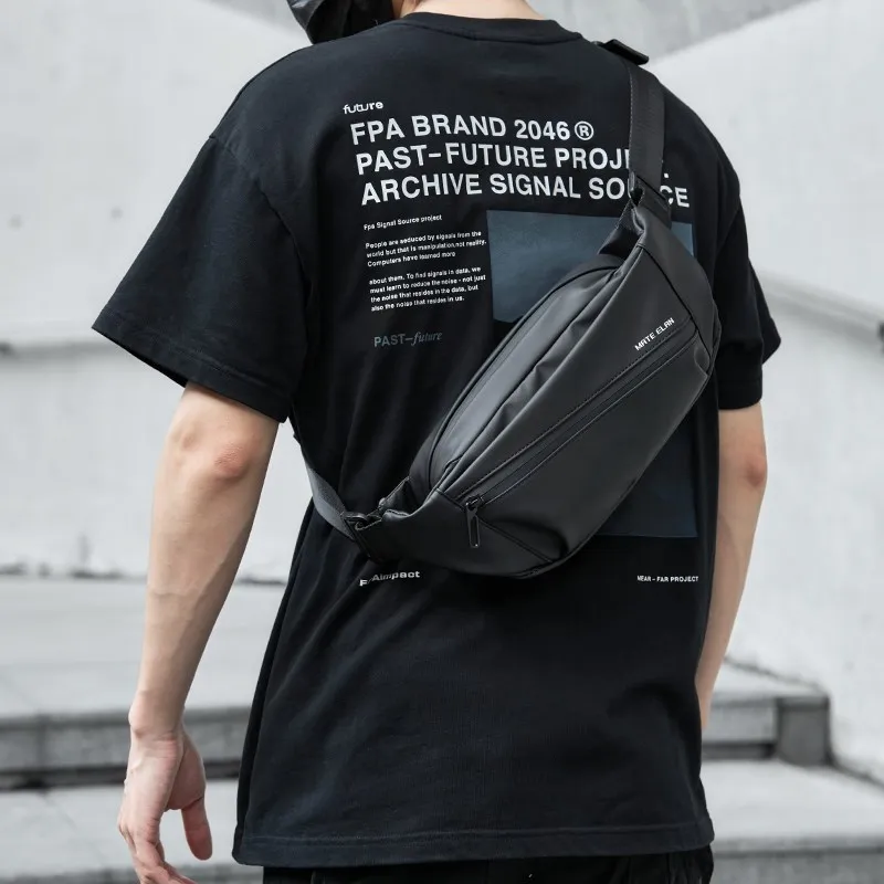 MATE ELAN Premium Torba Crossbody Męska Młodzieżowa Podróżna Sportowa Nerka Oddychająca Oryginalny Design Codzienna Torba na Ramię
