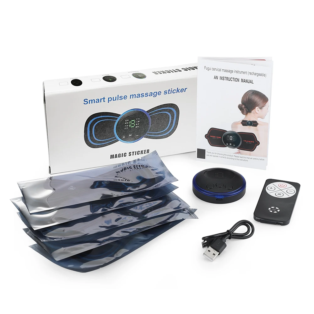 5pcs set Neck Back Massager Sticker Portable Mini Electric Massage for Shoulder Leg Cervical Body Meridian Massager Relief Pain