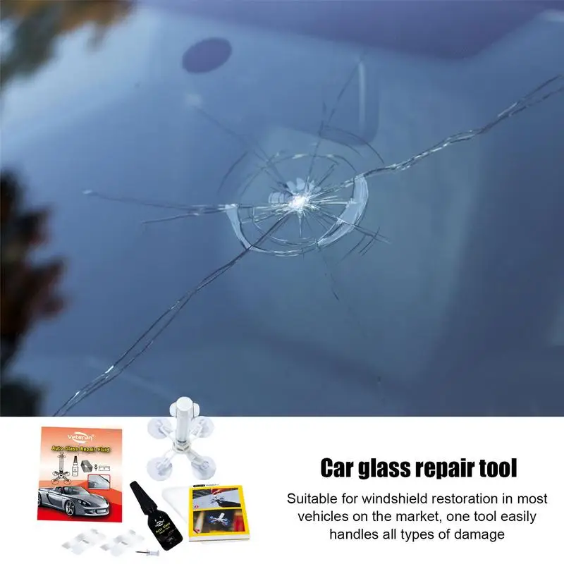 

Car Windshield Glass Repair Kit Auto Effective Windshield Repair Kit Multifunctional Windshield Repair Kit Supplies For Vehicles