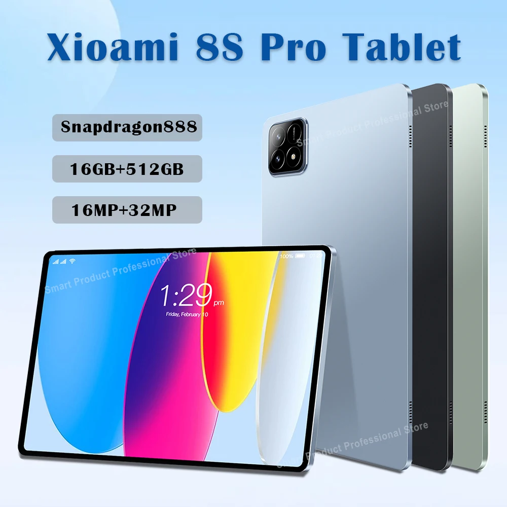 2025 New Xioami Pad 8S Pro Global Version Tablet Android 14 Snapdragon 8 Gen2 16GB+1TB GPS 5G WiFi Dual SIM HD Tablet PC