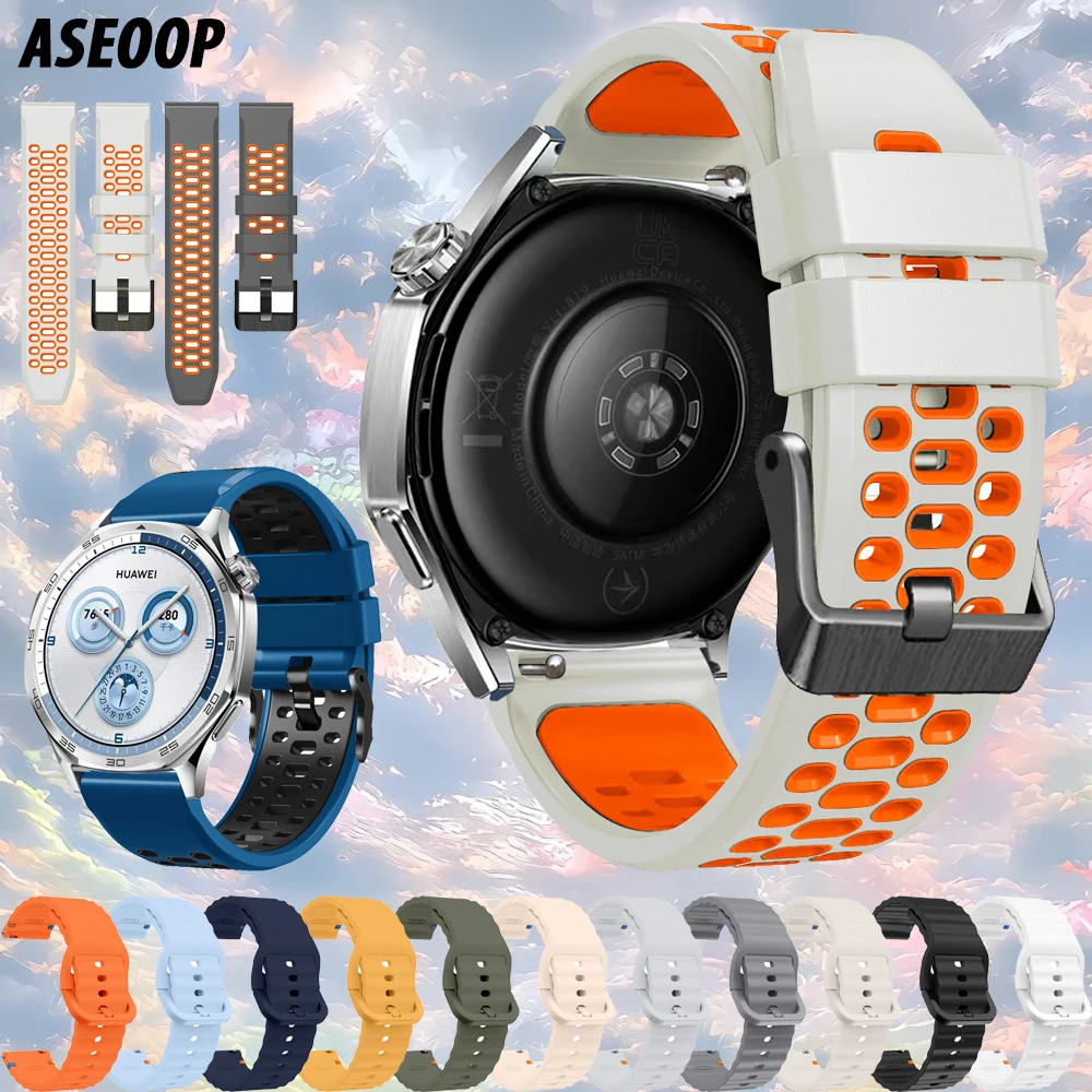 

Дышащий ремешок 22 мм для Garmin Forerunner 570 47 мм Venu 2/3, силиконовый спортивный браслет, ремешок S70 47 мм/SUUNTO 9 PEAK PRO