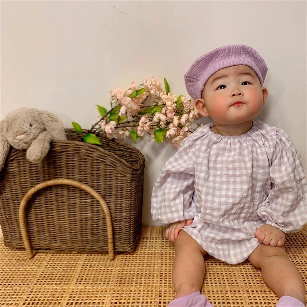 Fashion Baby Knitted Beret Hat Solid Color Children\'s Warm Hats Autumn Winter Painter Cap For Girls Kids Bonnet Accessories