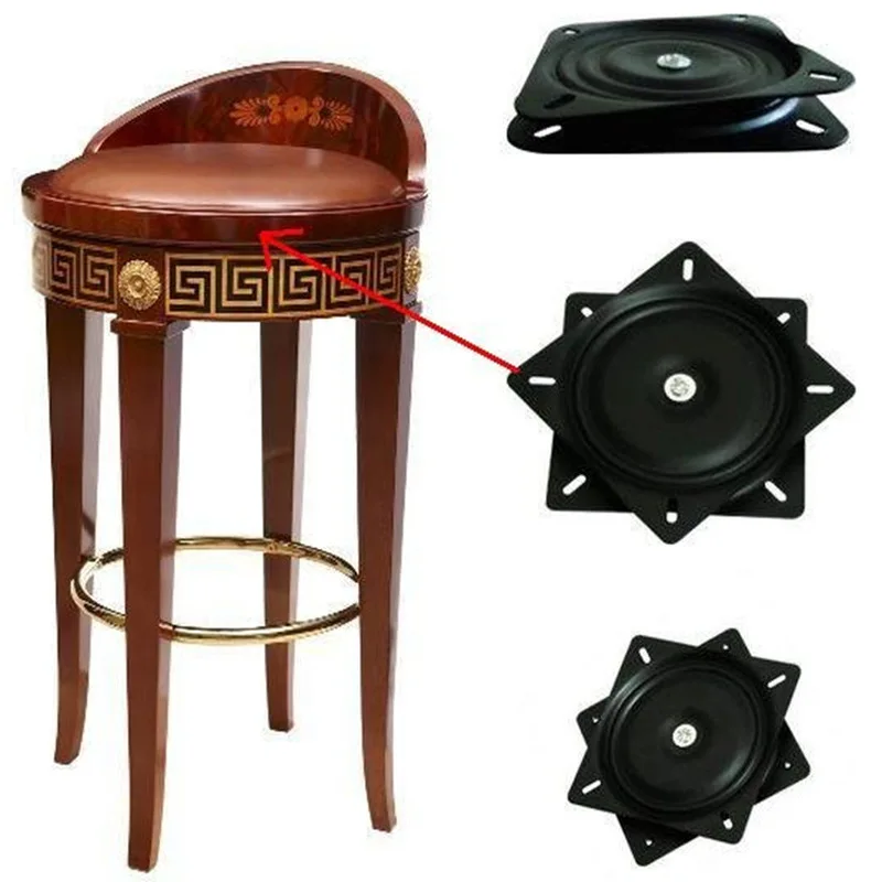 Aço quadrado preguiçoso Susan, 360 graus de rotação, rolamento Turntable, Rolamentos Placa com parafusos, 300 lbs, 2 ", 3", 4 ", 6"