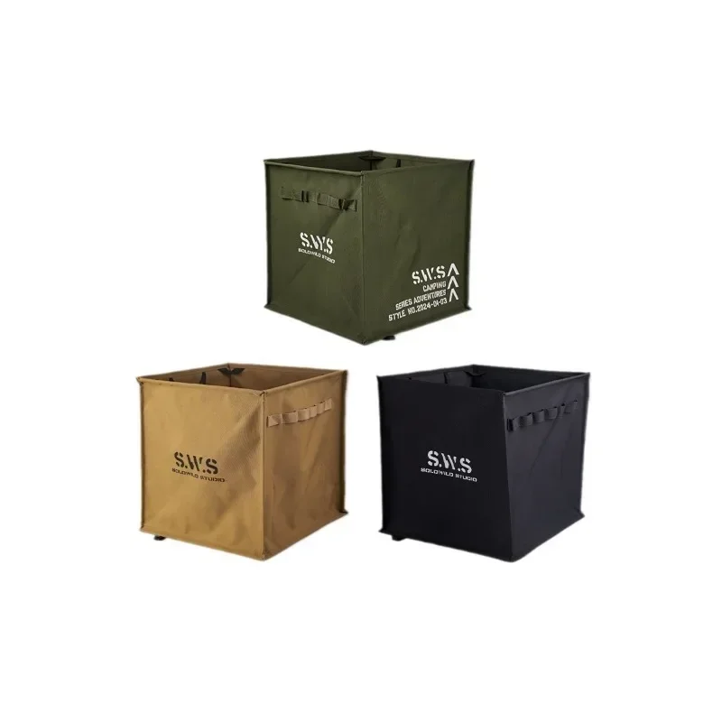 New Outdoor Camping Portable Triangle Trash Can Picnic Bag Large Storage Bag Camping Storage Bag, Camping Accessories