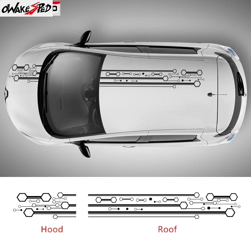 

1 Set Racing Sport Stripes For Renault-ZOE Electricity Car Hood Roof Tail Sticker Auto Body Film Front Bumper Decor Vinyl Decals